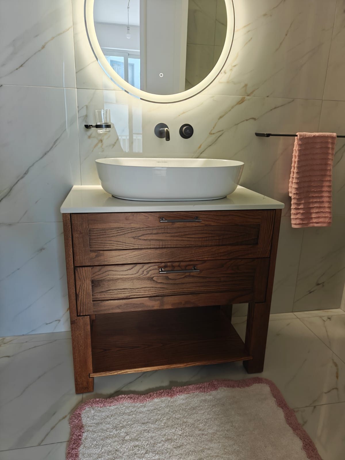 Custom bathroom joinery detail