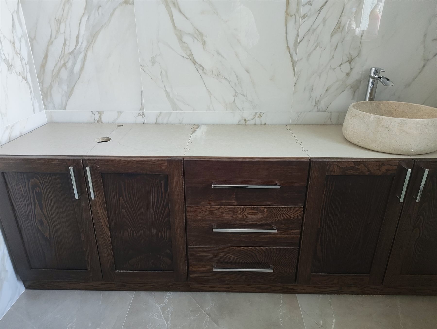 Custom bathroom storage solution