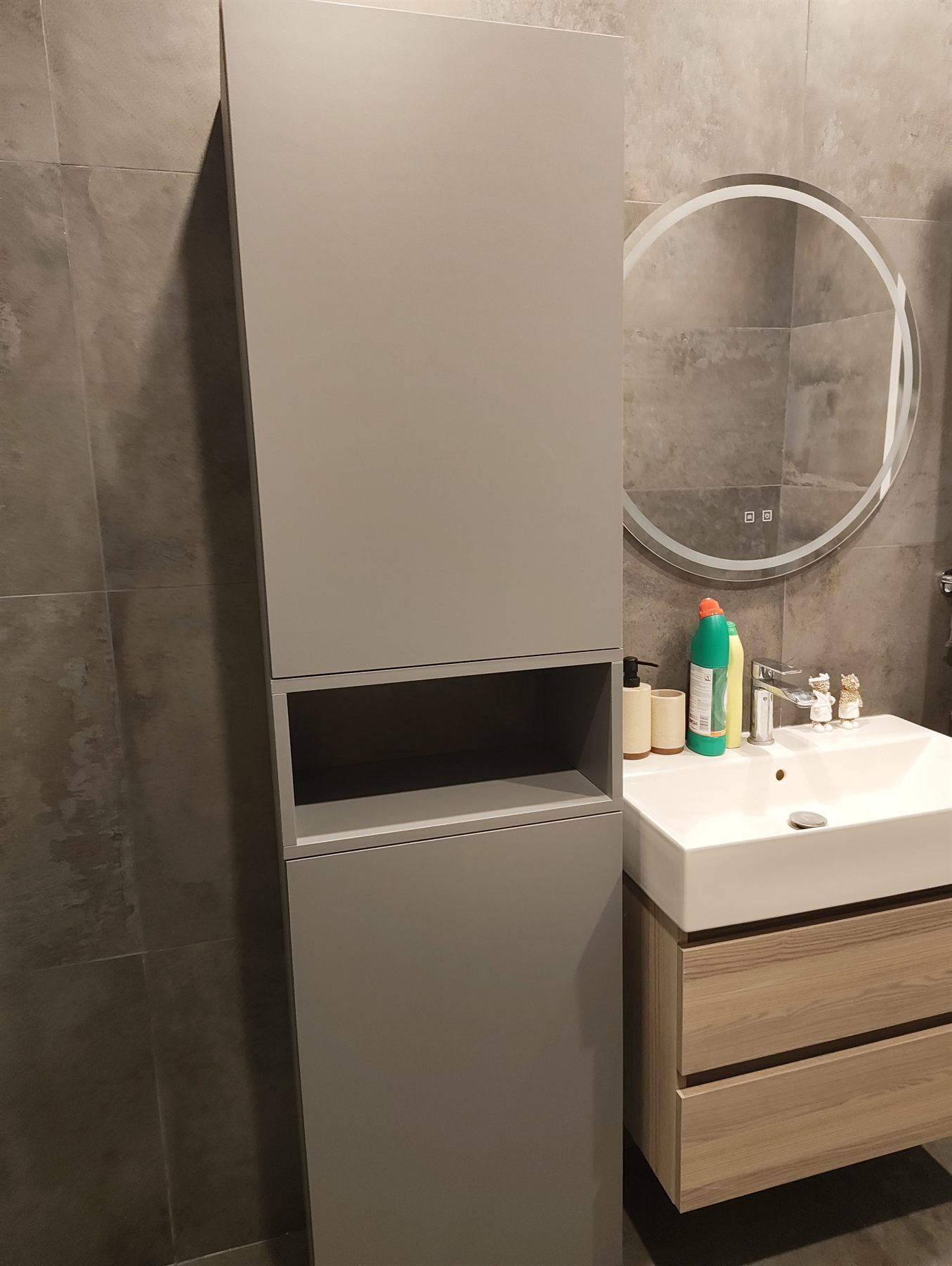 Fitted bathroom cabinetry in Malta home